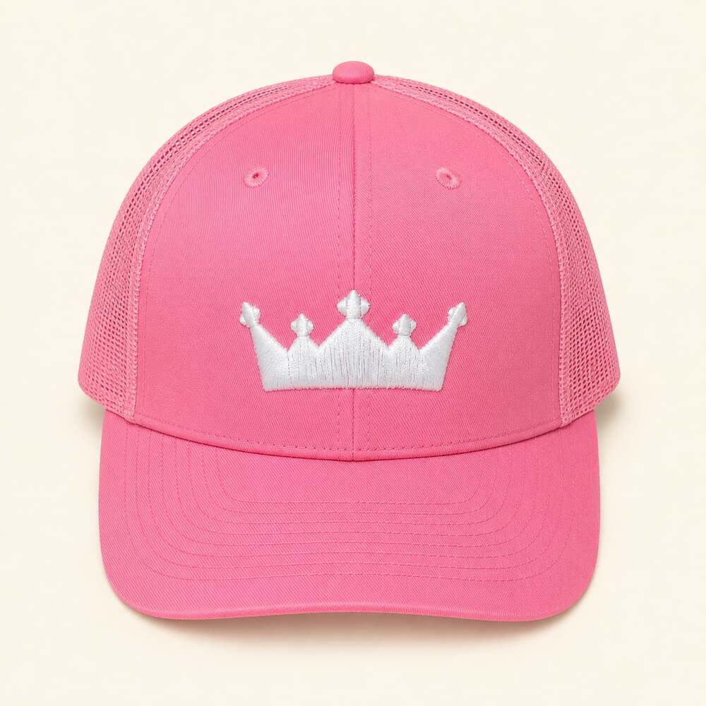 The Classics Pink Crown Trucker Hat Snapback Barbiecore Coquette NWOT